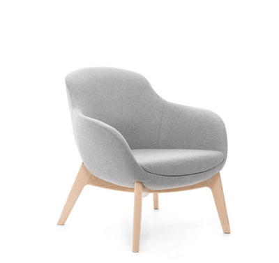 NOBLE Wood Кресло ясень СЕРЫЙ M