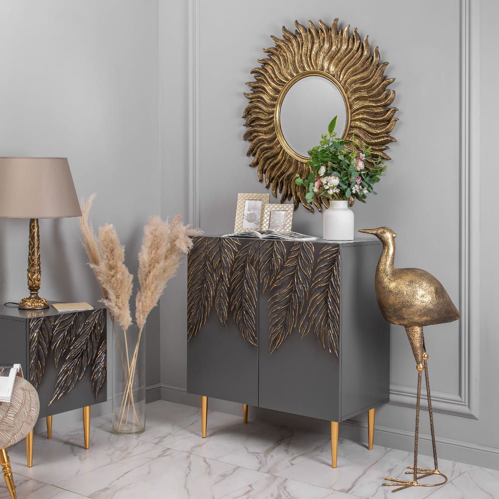 Комод Тропик Стайл с 2 полками Серый Голд