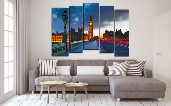 Модульная картина "Ночной Биг-Бен"
