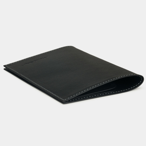 Обложка для паспорта из натуральной кожи теленка, черного цвета