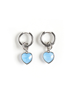 Серьги "Whale Amour" silver голубой агат