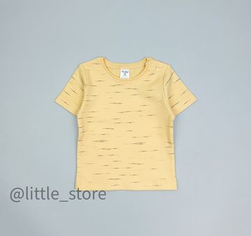 Футболка хлопковая, Эффект меланжа на желтом