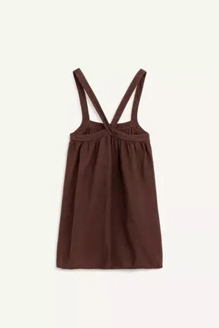 ZARA ПЛАТЬЕ ИЗ 100% ЛЬНА, ШОКОЛАДНЫЙ