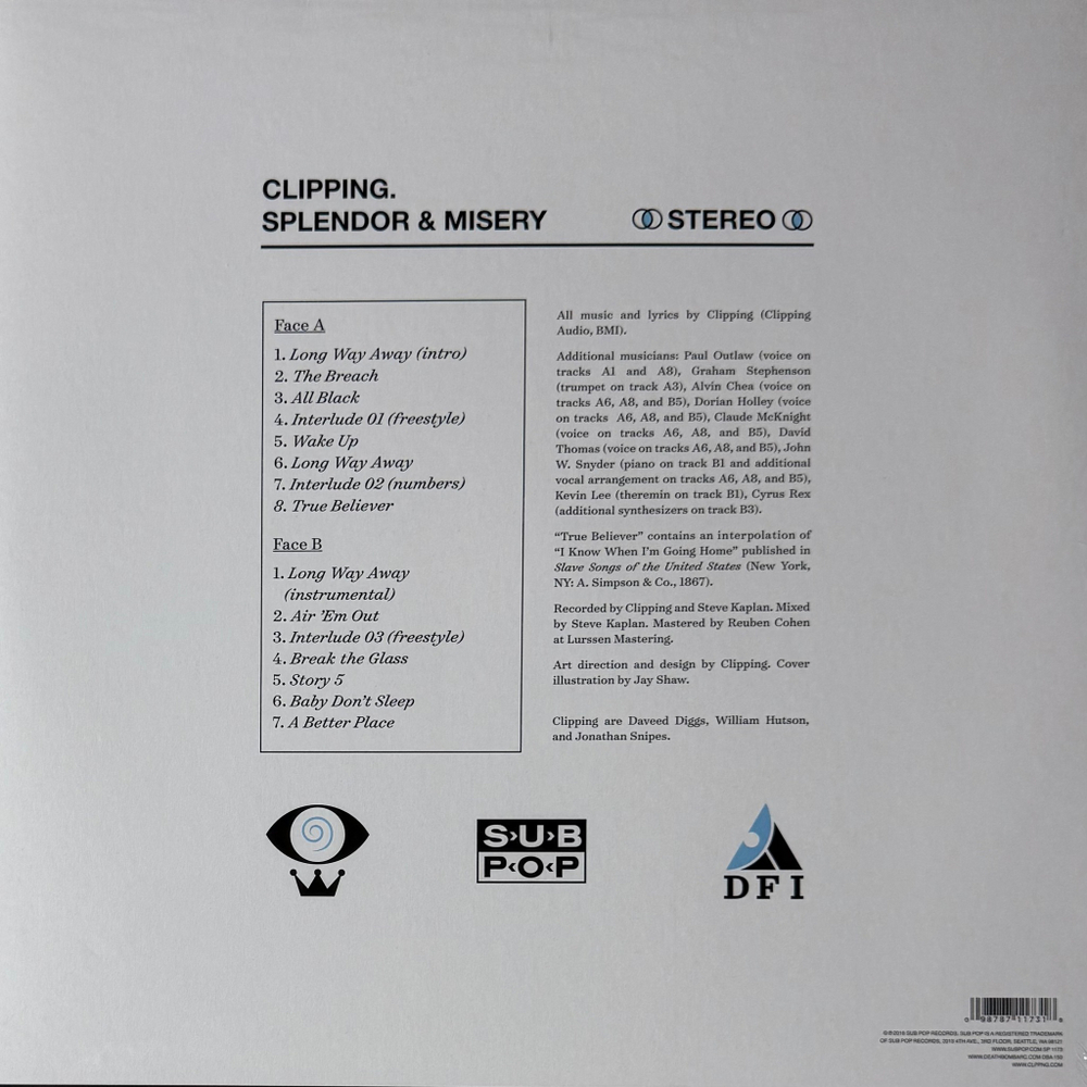 Clipping. ‎– Splendor & Misery (Европа 2016г.)