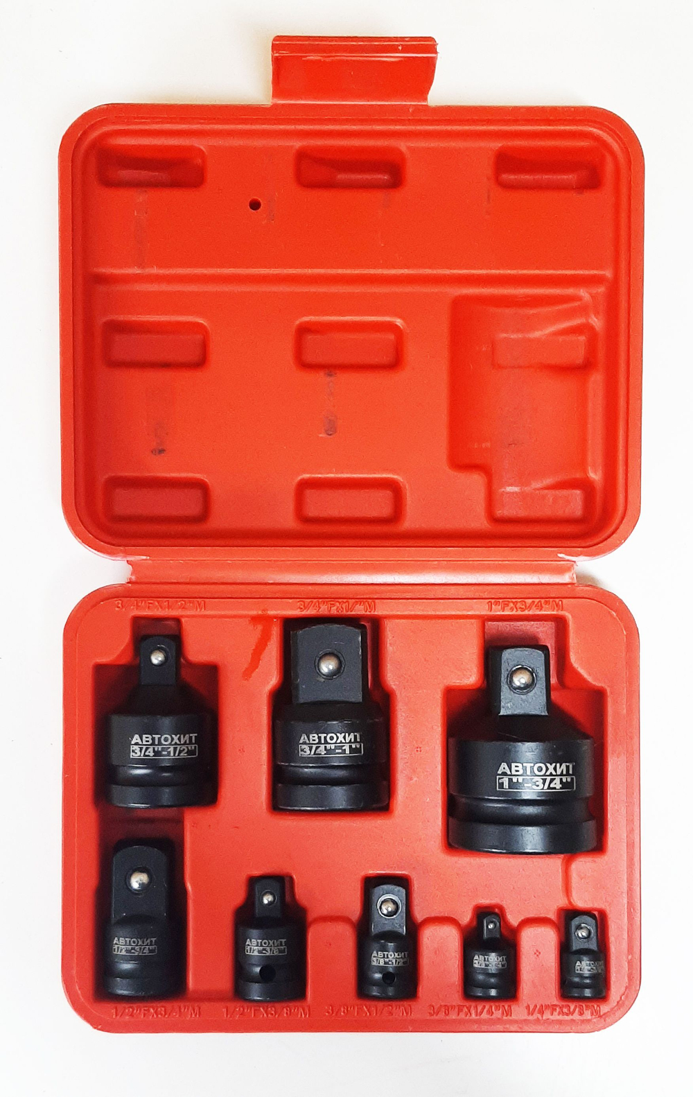 Набор ударных адаптеров и редукторов, 8 шт., переходники для розеток 1/4, 3/8, 1/2, 3/4, 1 дюйм, инструмент для ремонта