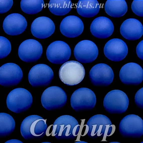Матовые полубусины, Сапфир матовый