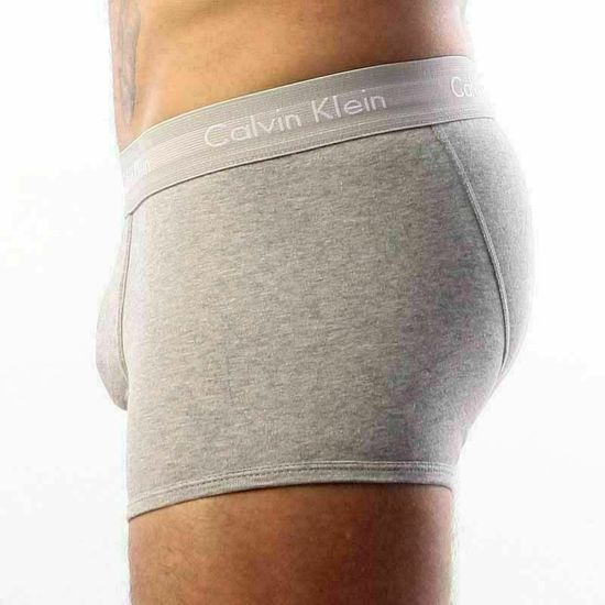 Мужские трусы боксеры серые с серой резинкой Calvin Klein 365 Grey Boxer
