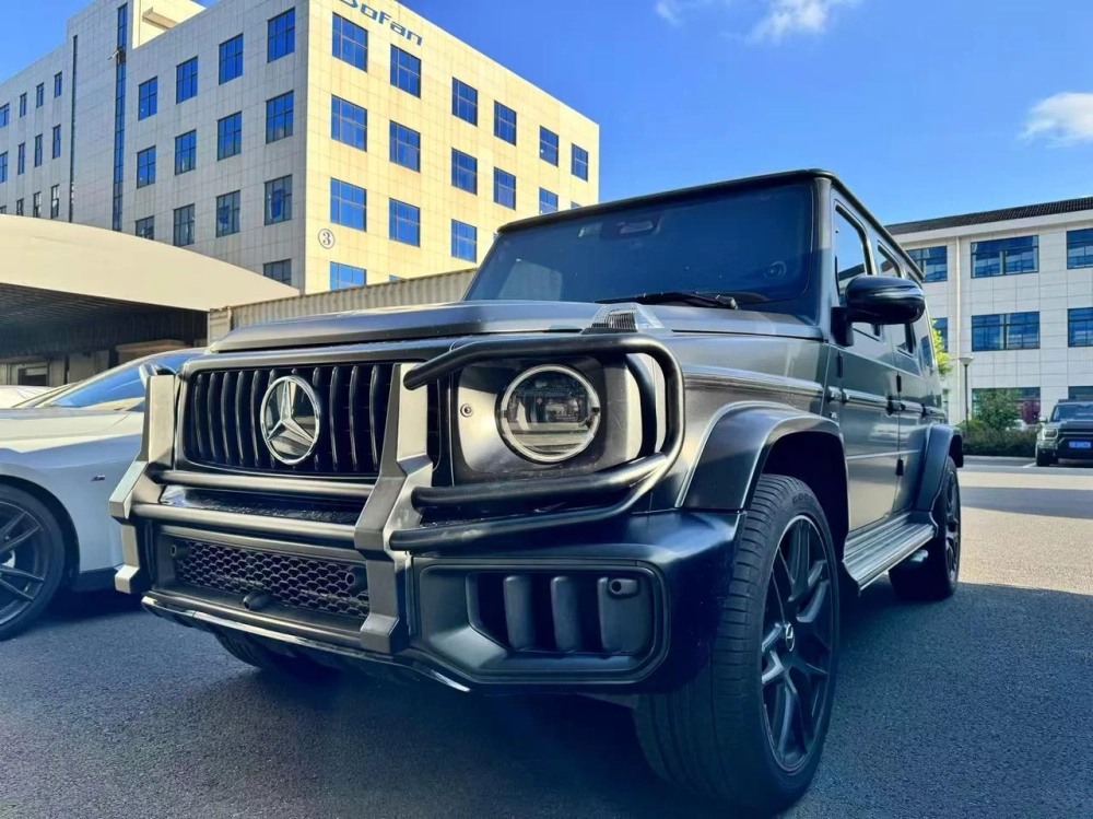 Серебряная дуга переднего бампера и воздухозаборники для Mercedes-Benz G63 AMG 2024+ W465 Гелик кенгурятник защита бампера
