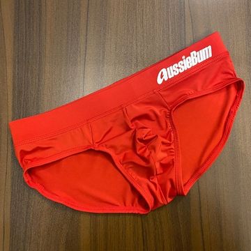 Мужские трусы брифы красные Aussiebum