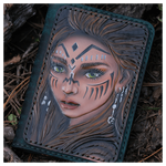 Кожаная обложка на паспорт «Шаманка»