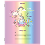 Тетрадь 12 л. BRAUBERG клетка обложка картон "ЕДИНОРОГ" (60 штук в упаковке)