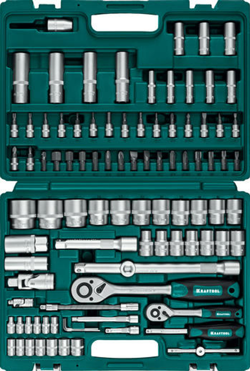 Универсальный набор инструмента KRAFTOOL X-Drive 94, 94 предм.(1/2"+1/4"), 27883-H95_z03