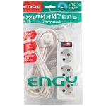 Удлинитель с выключателем Engy "Гранд" 5м/3роз с заземлением (ПВС 3х0.75)