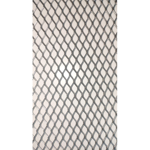 Решетка радиатора (сетка) 120х20см ячейки 7х4мм серебристая