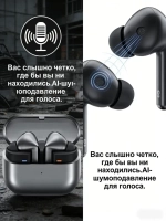 Наушники беспроводные с микрофоном Galaxy Buds 3 Pro, Bluetooth, USB Type-C, серый, графит