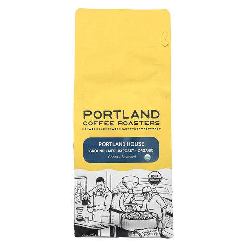 Portland Coffee Roasters, Органический кофе, молотый, средней обжарки, Portland House, 340 г (12 унций)