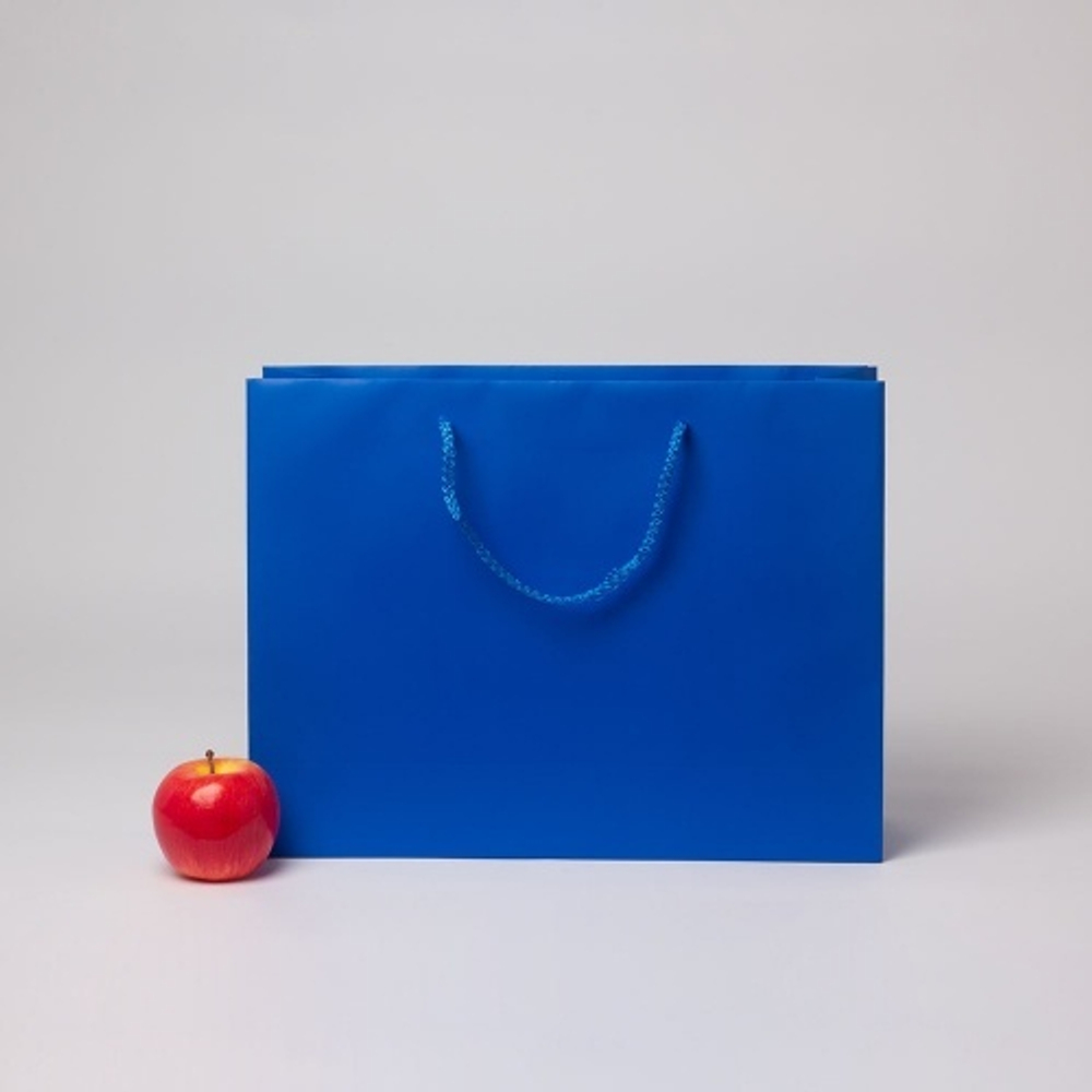 Пакет 41x31x12, синий, меловка