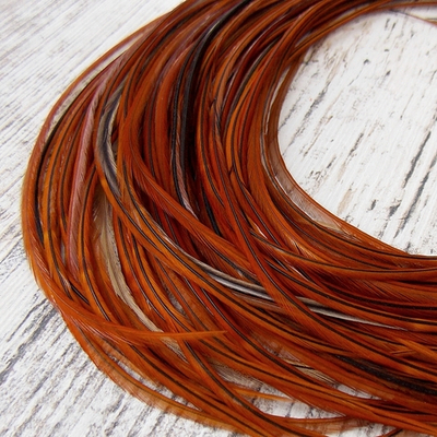 Перо из седла петуха Natural Brown