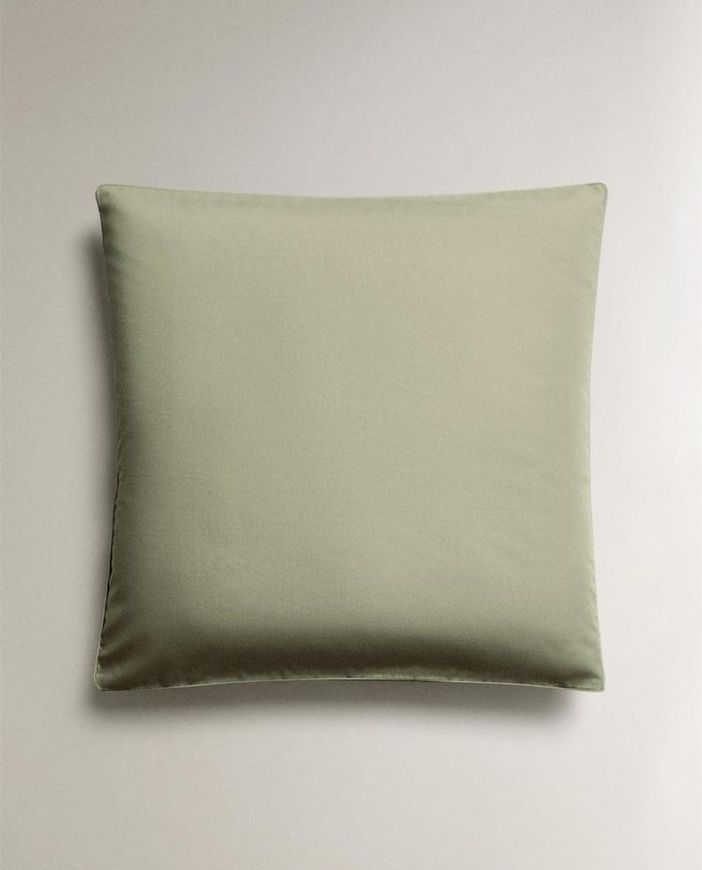 ZARA HOME НАВОЛОЧКА ИЗ ХЛОПКА ПЕРКАЛЬ (300 НИТЕЙ), СВЕТЛО-ЗЕЛЕНЫЙ