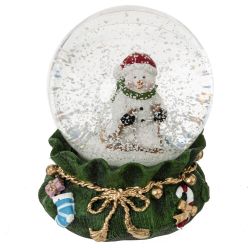 GAEM Фигурка декоративная "Снеговик" в стекл шаре, L6 W6 H8,5 см, 2в.