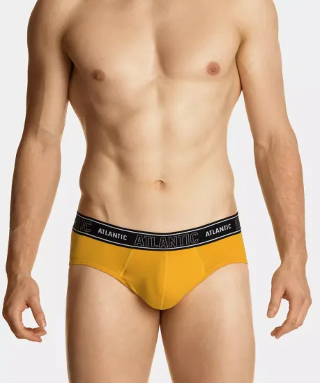 Мужские трусы слипы спорт Magic Pocket Atlantic MP-1569, желтые