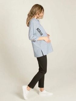 Брюки укороченные 7/8 для беременных 3347 черный