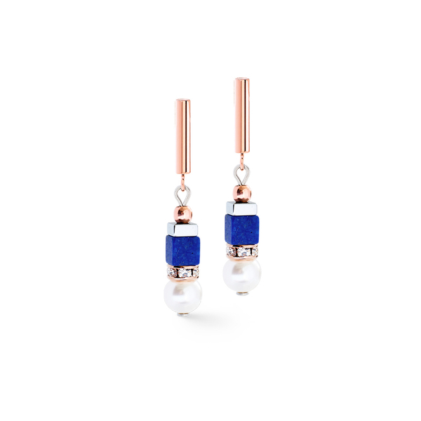 Серьги Coeur de Lion Blue Rose Gold 4354/21-0759