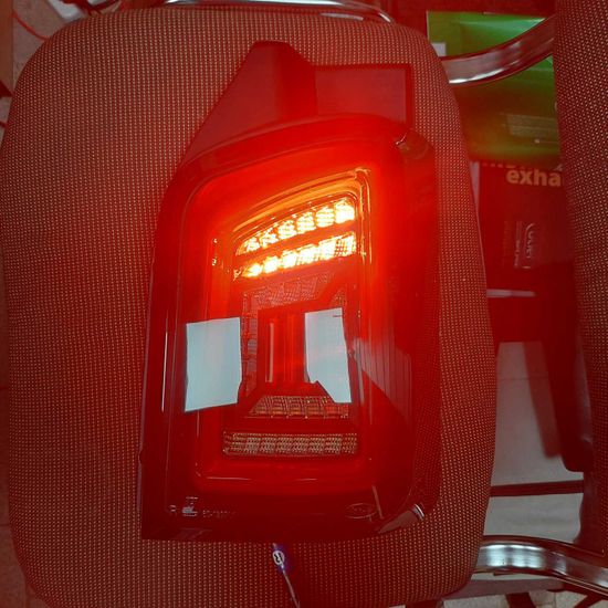 Задняя оптика SMOKE BLACK RED LED для VW T5