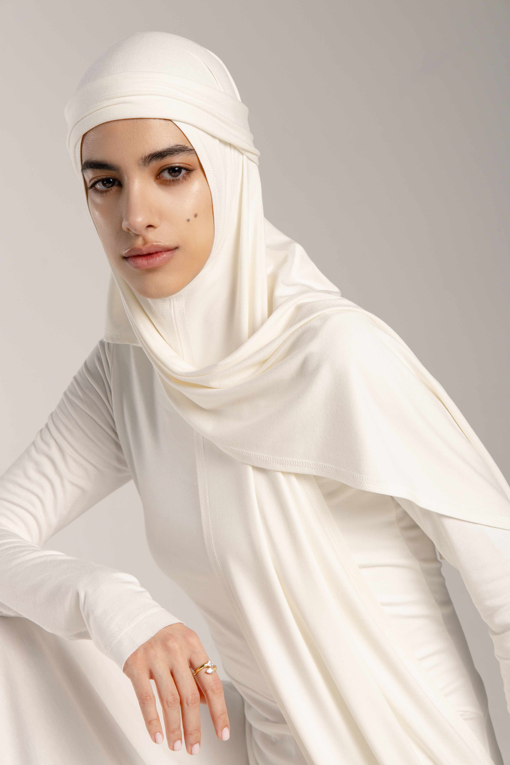 Хиджаб Молик тройка белый