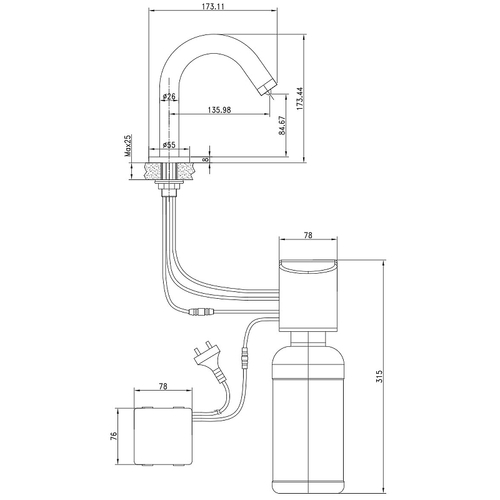 Дозатор для жидкого мыла Lemark Project LM4644CE Хром