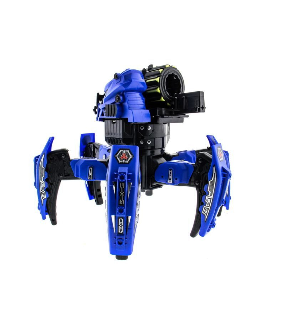 Р/У боевой робот-паук Space Warrior, лазер, ракеты, синий, Ni-Mh и З/У, 2.4G