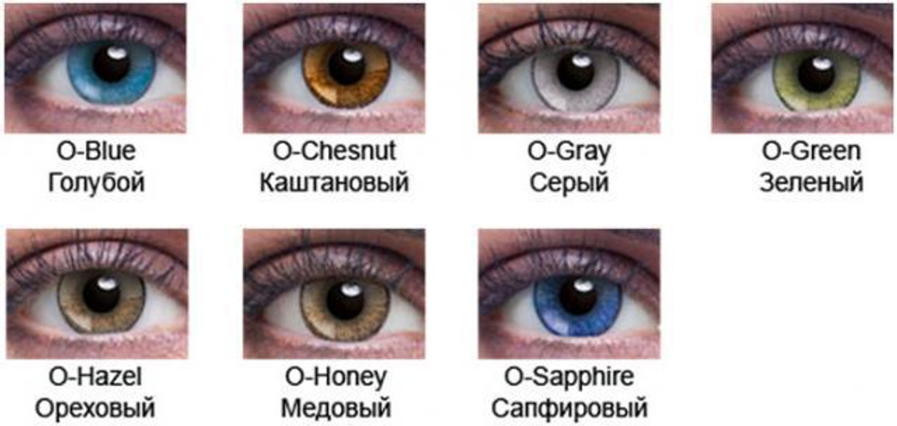 Acuvue 2 Colours Opaques, цветные контактные линзы (6 линз)