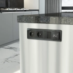 Рамка из стекла на 4 поста Elite черный W0042448