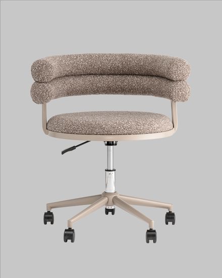 Стул офисный Ponty светло-коричневый бежевые ножки