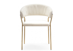 Стул на металлокаркасе WoodVille Kamelia 1 white fabric / gold