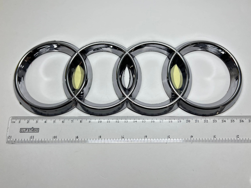 Audi (большой) / Логотип (шильдик, надпись, эмблема) "Audi" 26.5см для крышки багажника / решетки радиатора / капота (1 шт.)
