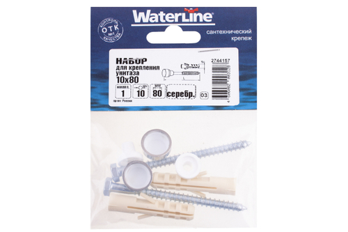 НАБОР Д/КРЕПЛЕНИЯ УНИТАЗА СТРОЙБАТ 10Х80 СЕРЕБРО