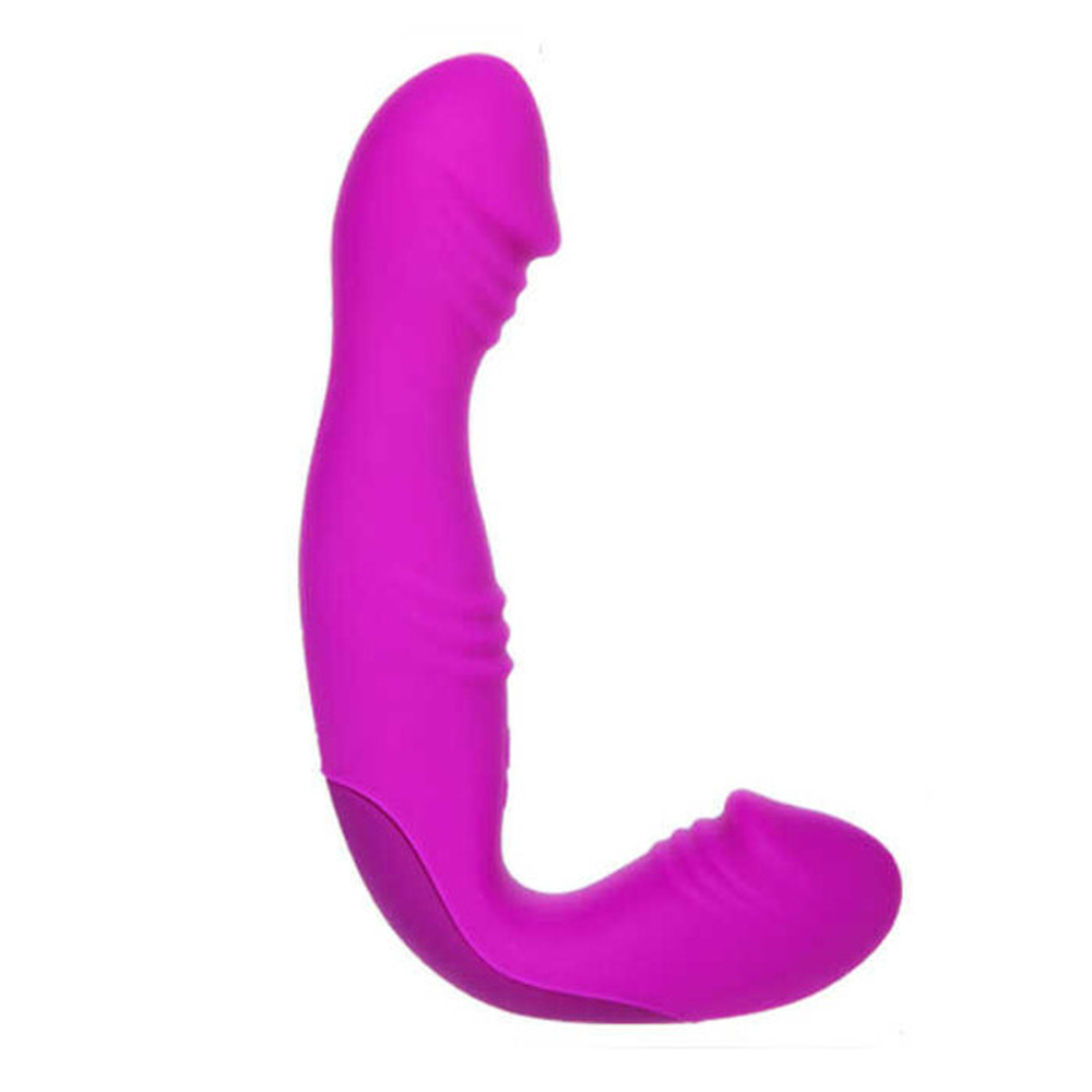 Безремневой страпон с вибрацией Pretty Love ANGELO (30 режимов) (Цвет: фуксия)