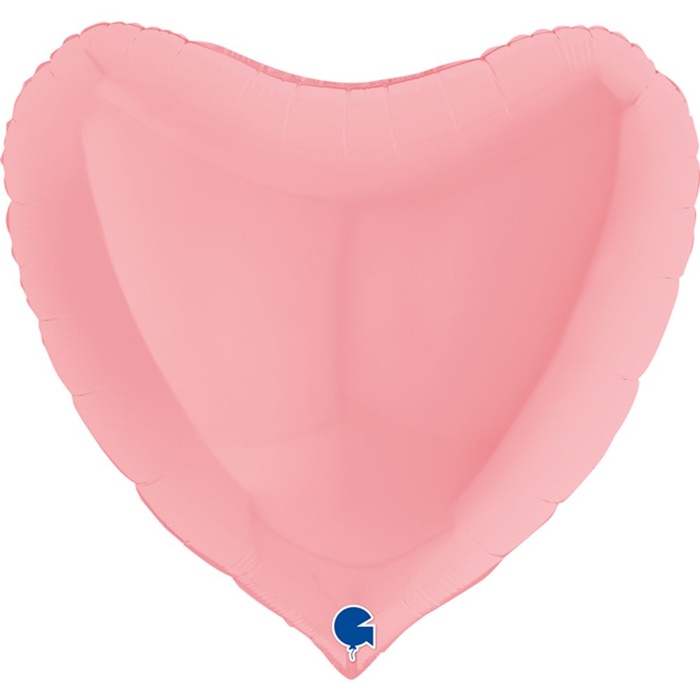 Gr (18&#39;&#39;/46 см) Сердце, Нежно-розовый, Макарунс, 1 шт.