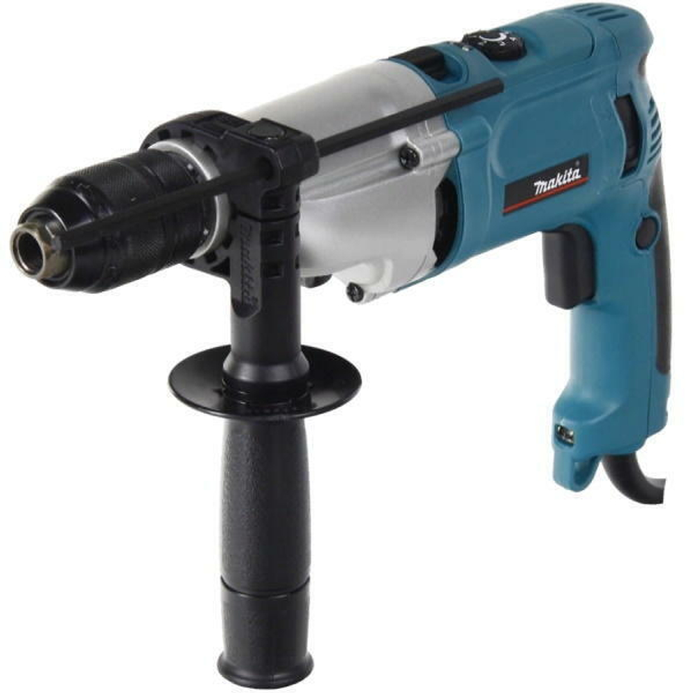 Эл. дрель Makita HP 2071F (1010Вт, БЗП 13мм, 2скор., 1,4кг, подсветка, кейс)