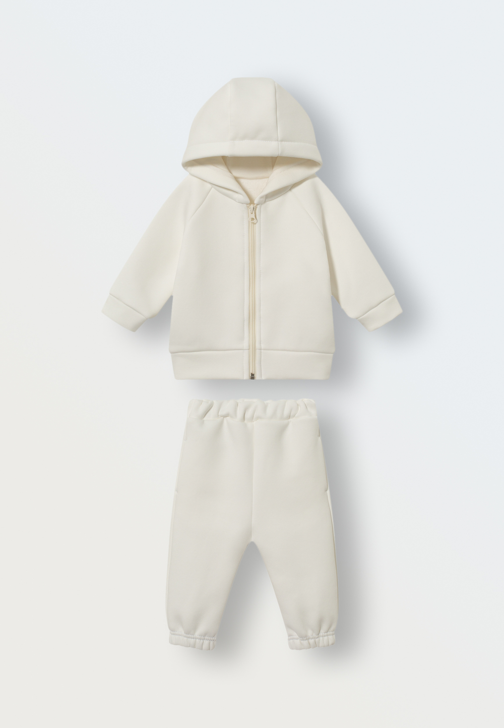 1631-02 Костюм из футера (экрю)