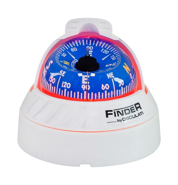 Компас FINDER размер 2 5/8 (67 мм), накладной, белый (упаковка из 4 шт.)