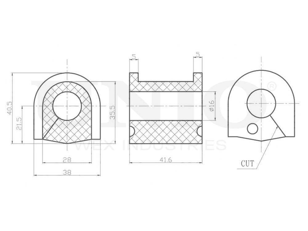 Втулка заднего стабилизатора UNIO RMP-10162