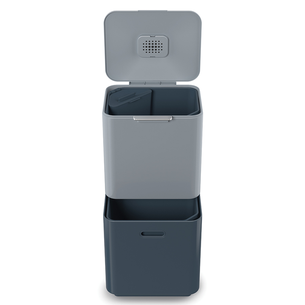 Контейнер для мусора с двумя баками totem max, 60 л, синий