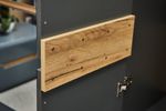 Коллекция Стокгольм Шкаф 2х створчатый (540) Серый Графит/Графит Глянец (Набор)
