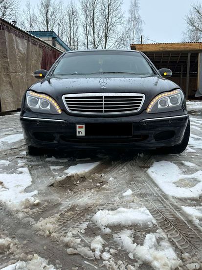 Передние фары daylight black для Mercedes S W220