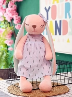 Мягкая игрушка спящая зайка 35 см