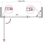 Душевая дверь BelBagno Etna 140 ETNA-B-11-80+60-C-Cr профиль Хром стекло прозрачное