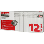 Радиатор алюминиевый ROMMER Profi 350 - 12 секций (подключение боковое, цвет белый)