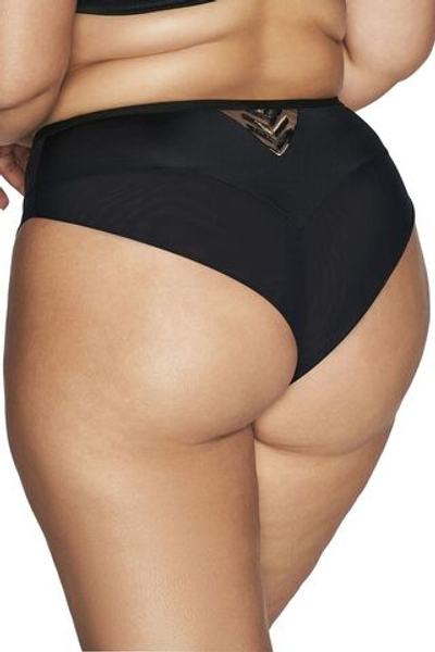 Трусики-бразилиана со средней линией талии Goddess (Размер: XXL) (Цвет: черный)